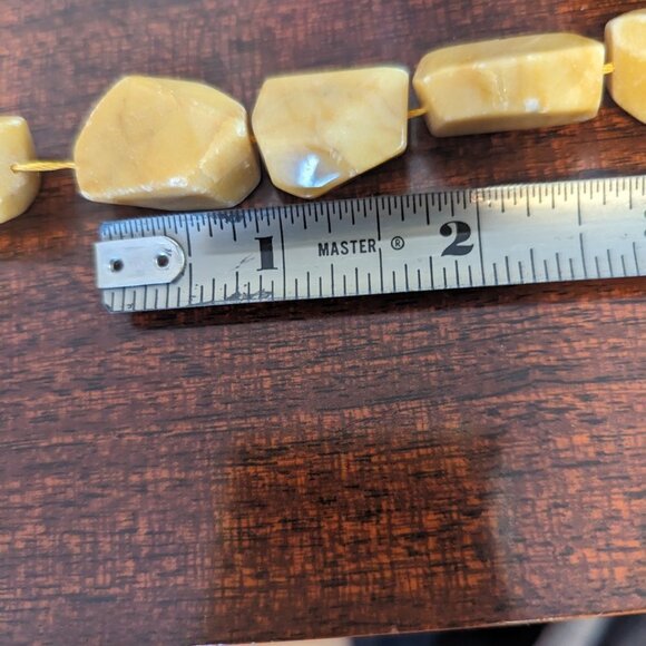 Yellow Aventurine Beads Tumbled Natural Stone Crafts Jewelry 18 Count String - Picture 3 of 5